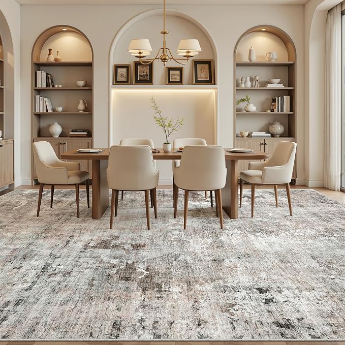 Soalmost 10x14 Area Rugs for Living Room, Non Slip Machine Washable Vintage Rugs - Image 4