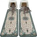 Hompet Cat Litter Mat 2 Pack, 18x54 Large Machine Washable Trapping Mats by Hompet