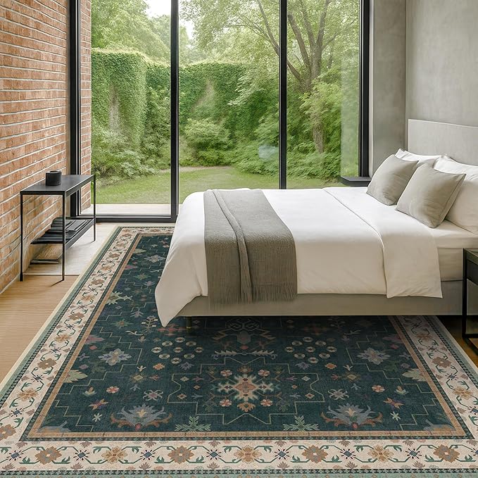 Hazo Haus Dark Green Oushak Living Room Rug 10x14 - Image 9