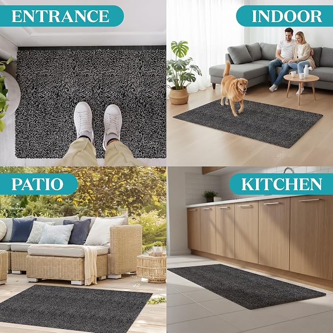 Premium Microfiber Indoor Door Mat – 36"x60" Washable Entry Mat, Waterproof - Image 6