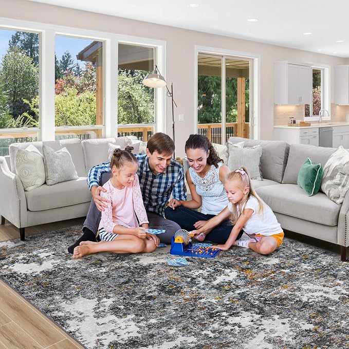 Washable Rug 6x9 Area Rugs: Soft Large Living Room Rug - Image 9