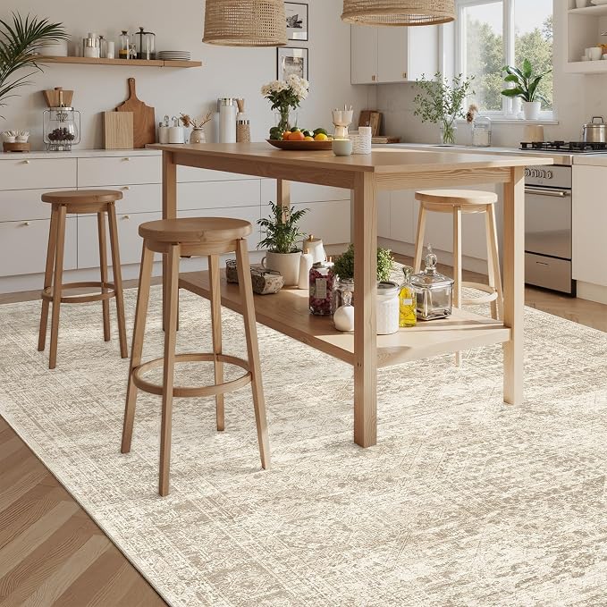 Soalmost 9x12 Area Rugs for Living Room, Non Slip Machine Washable Vintage Rugs - Image 10