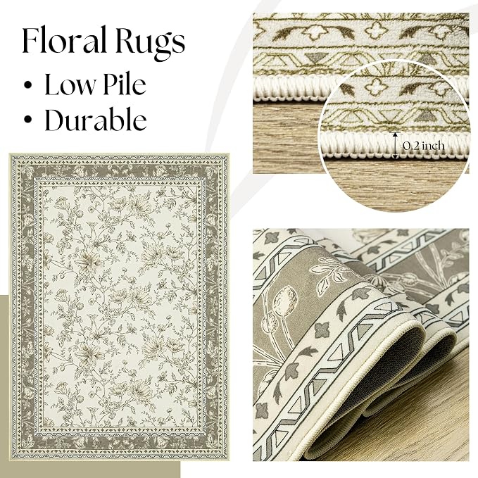 Large Neutral Beige Area Rug 10x12 - Image 5