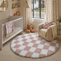 PureCozy Checkered Round Rugs 5ft by PureCozy