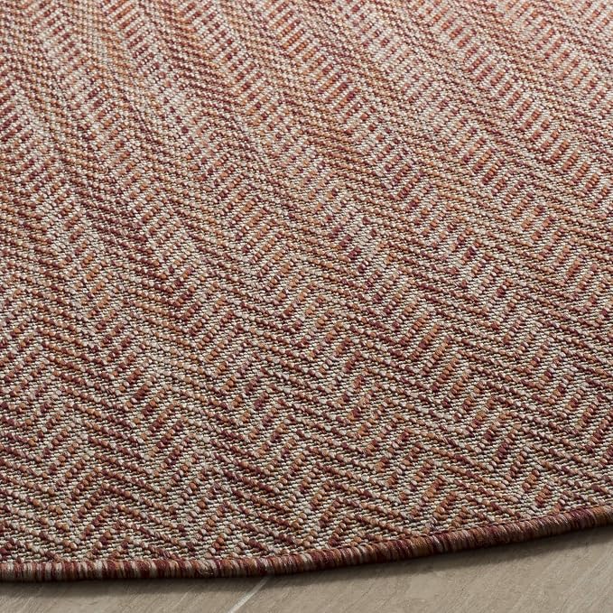 SAFAVIEH Outdoor Round Rug 6'7" - Image 4