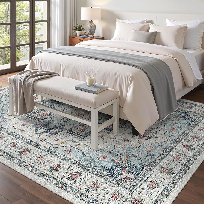 Madane 6x9 Area Rugs for Living Room, Stain Resistant Washable Rugs, Non-Slip - Image 3