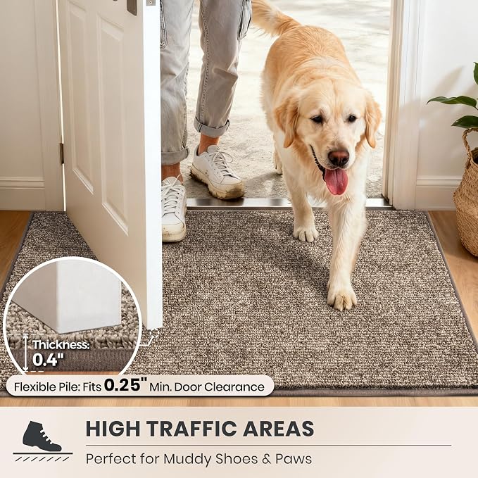 PURRUGS Dirt Trapping Door Mat 34" x 59", Non-Slip Machine Washable Entry Rug - Image 6