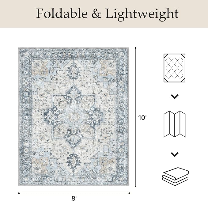 GENIMO Outdoor & Indoor Area Rug 8'x10', Waterproof, Non-Shedding, Easy Cleaning - Image 2