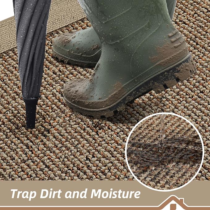 BEQHAUSE Indoor Door Mat 36" x 60", Dirt Trapper Door Mats Non-Slip Entryway - Image 3