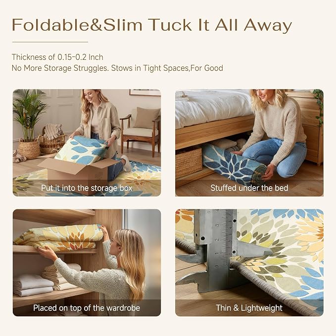 8x10 Indoor Outdoor Area Rug Washable Patio Rug Colorful Non Slip Non Shedding - Image 8