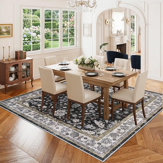 Square Rugs 5x5 Washable for Entryway: Non Slip Indoor Foot Carpet for Living - Image 4