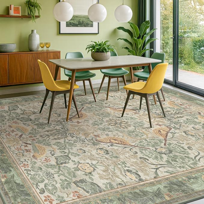 Hazo Haus Washable Floral Bird Rugs - Image 6