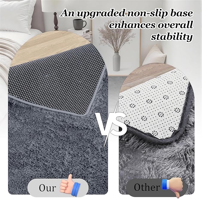 Fluffy 5x7 Area Rugs for Living Room Bedroom: Ultra Soft Shag Rug Non-Slip - Image 6