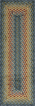 Maples Rugs Marion Bohemian Braided-Style Print Runner Rug – Made in USA – by MaplesRugs