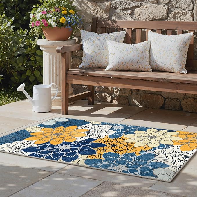 GENIMO Indoor Outdoor Area Rug for Entryway, Machine Washable, Waterproof - Image 7