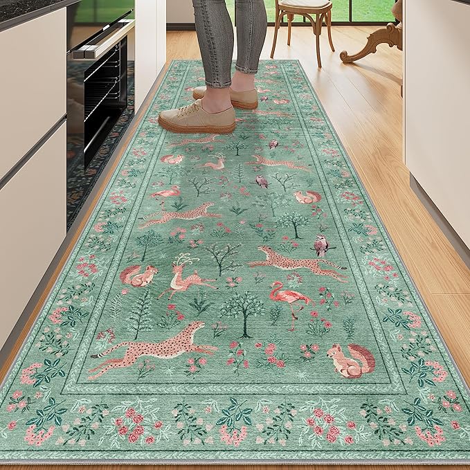 DUKINO 2x6 Rug for Hallway, Washable Kitchen Runner Rug by DUKINO