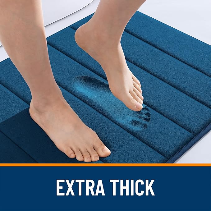 OLANLY Memory Foam Long Bathroom Rugs Runner 44x20, Super Soft Absorbent Bath - Image 6