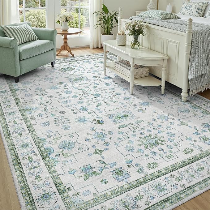 DCX Green 9x12 Rug, Kid & Pet Friendly - Image 3