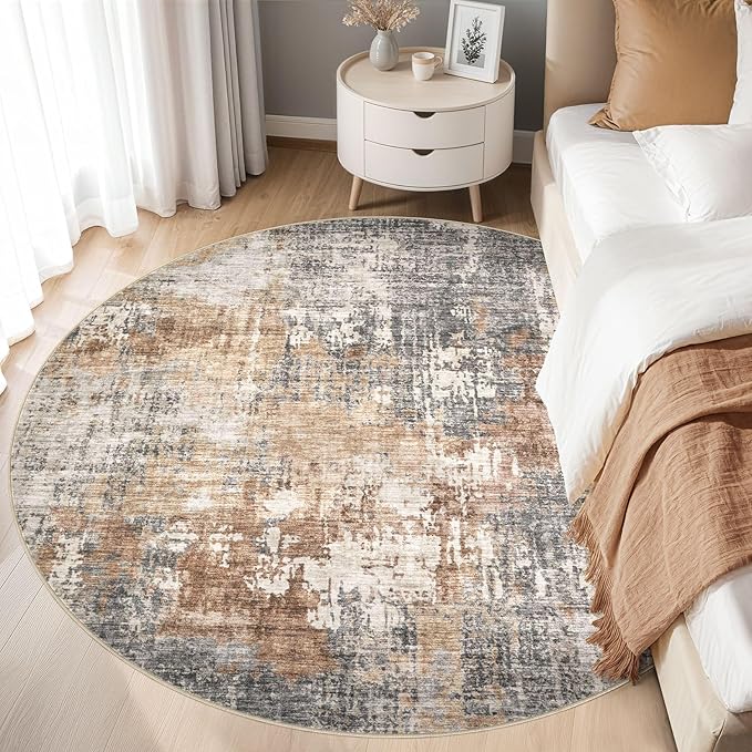 DMOYEST 8ft Round Area Rug Living Room Rugs - Image 3