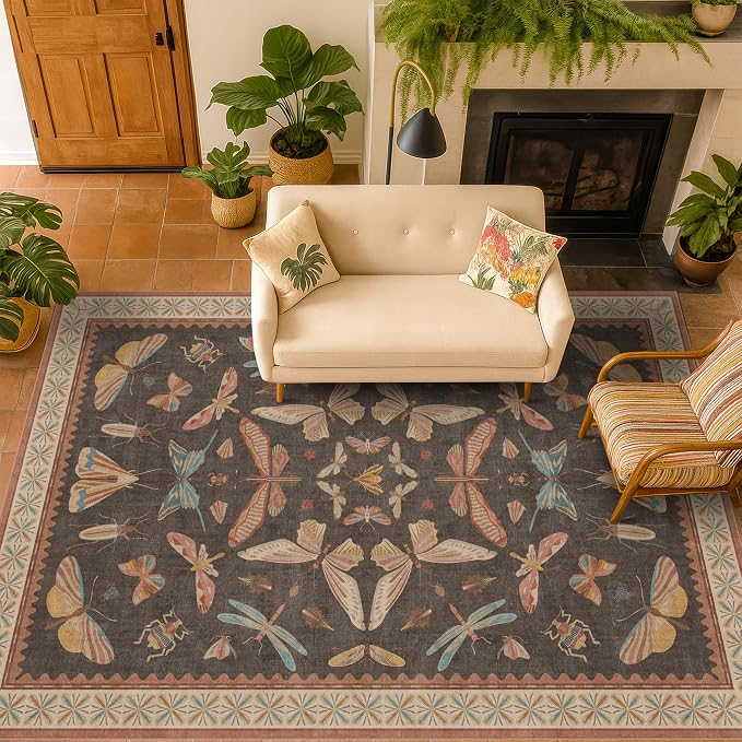 Washable 6x8 Area Rug for Living Room, Ultra Soft Carpet for Bedroom & Dining by HazoHaus