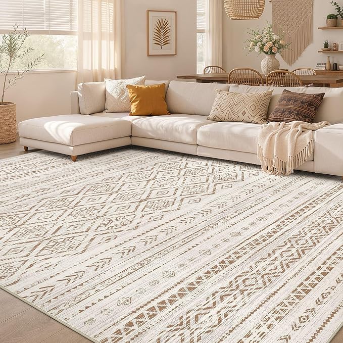 Nakagishi Area Rug Living Room Rugs: 5x7 Large Soft Machine Washable Boho by NakagishiAreaRug