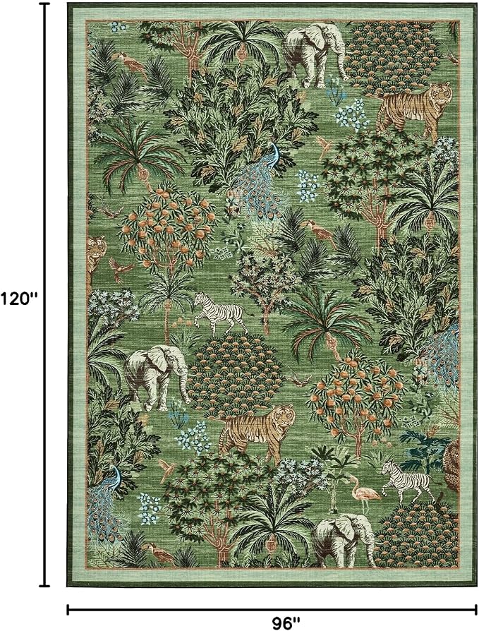 GarveeHome Jungle 8x10 Area Rug Washable Rugs - Image 2