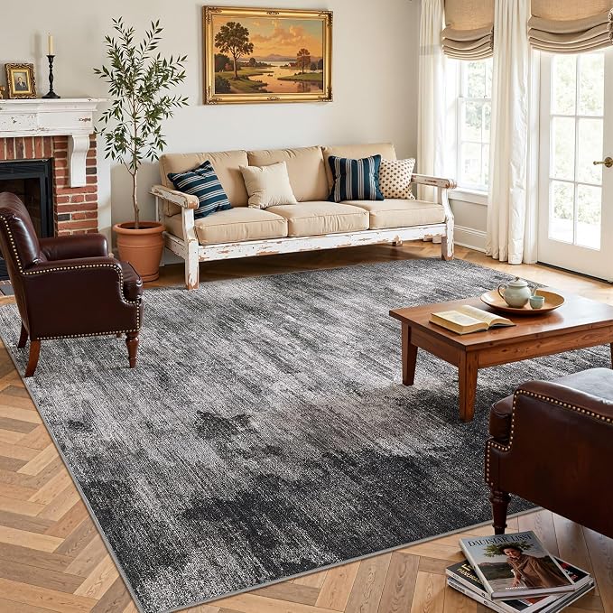 DMOYEST 9x12 Area Rug for Living Room, Washable & Non Slip Large Indoor Carpet - Image 4