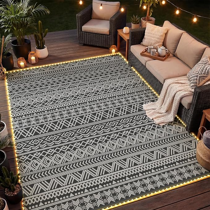 MontVoo-Outdoor Rug Carpet 9x12 ft by MontVoo