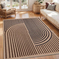 Tangsoo Easy Jute 4x6 Rug for Patio, Non-Slip Dark Brown Indoor Outdoor Carpet by Tangsoo