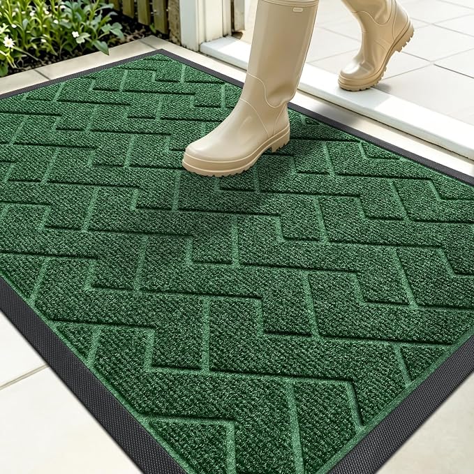 OLANLY Front Door Mat Indoor Outdoor Entrance, Waterproof All-Season, by OLANLY