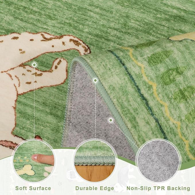 DUKINO 3x5 Area Rug, Lightweight Washable Entryway Rug - Image 6