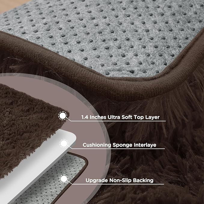 9x12 Brown Area Rugs for Living Room, Large Fluffy Shag Rug for Bedroom Nursery - Image 7
