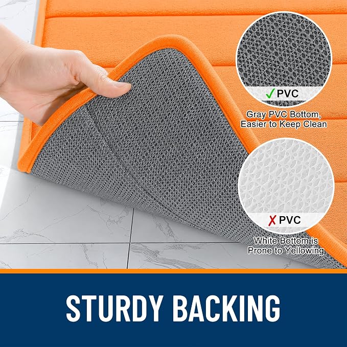OLANLY Memory Foam Long Bathroom Rugs Runner 70x24, Super Soft Absorbent Bath - Image 7