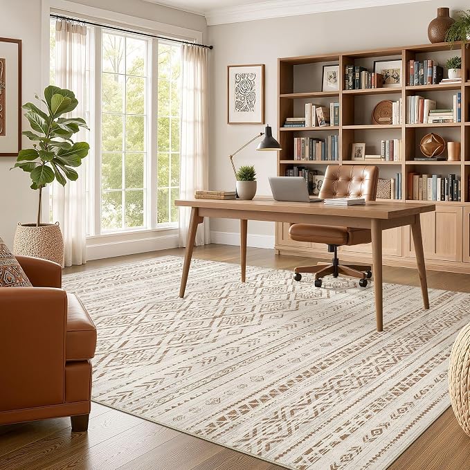 Nakagishi Area Rug Living Room Rugs: 7x9 Large Soft Machine Washable Boho - Image 5