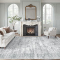Soalmost 9x12 Area Rugs for Living Room, Non Slip Machine Washable Vintage Rugs by Soalmost