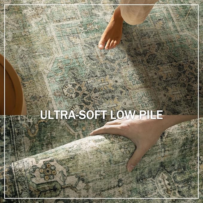 Machine Washable Kitchen Runner Rug: 2'6"x8' Hallway Rug Non Slip Low-Pile - Image 5