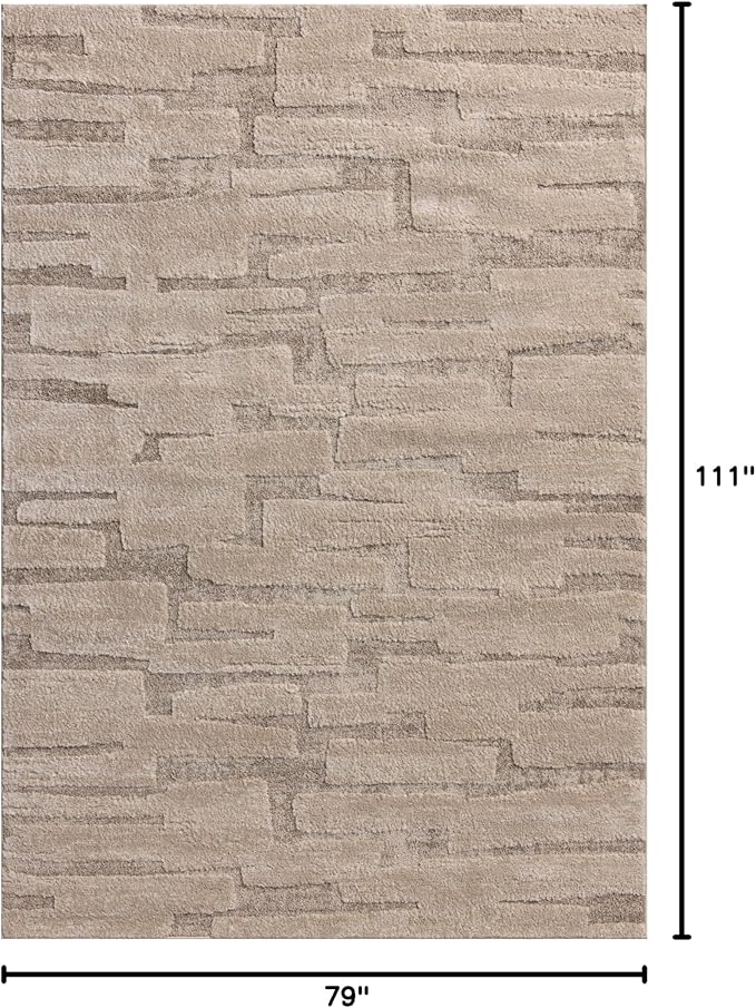 Loloi Amber Lewis Monty Collection MOT-04 Taupe/Beige 6'-7" x 9'-3", .50" Pile - Image 2