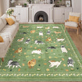 DUKINO 8x10 Area Rug, Non Slip Washable Animal Dog Rug by DUKINO