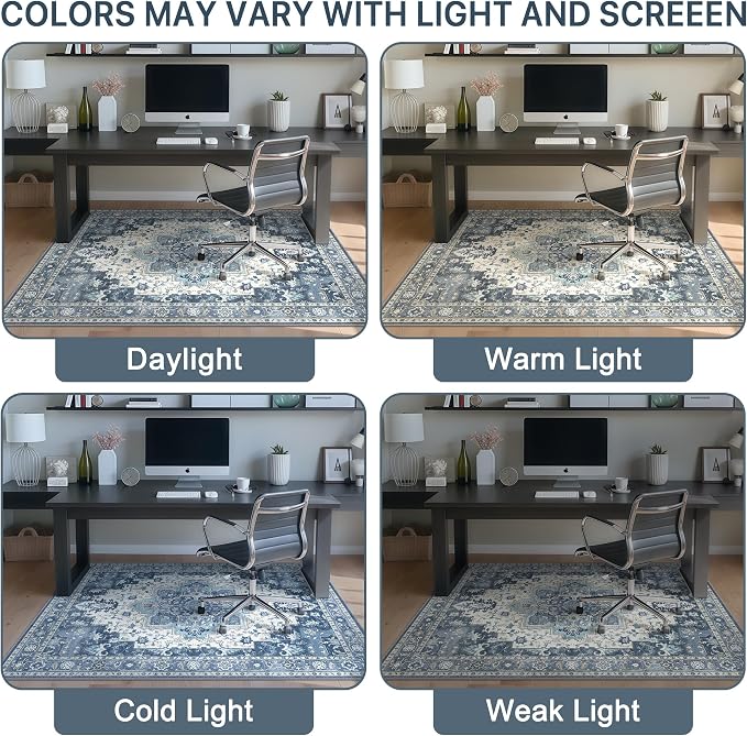 48"x60" Office Chair Mat for Hardwood Tile Floor, Under Desk Carpet Protector - Image 6
