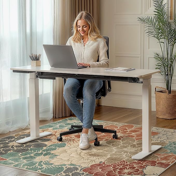 48"x60" Office Chair Mat for Hardwood Tile Floor, Under Desk Carpet Protector - Image 2