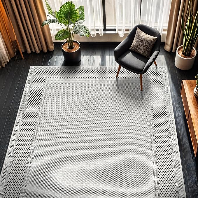 CAMILSON Easy Jute Rug 10x14, Indoor Outdoor Off-White Color Fiber Area Rugs - Image 8