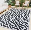 Smiry Waterproof Outdoor Rug 8x10 ft, Reversible Plastic Straw Patio Camping by Smiry