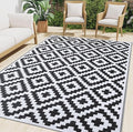 Smiry Waterproof Outdoor Rug 6x9 ft, Reversible Plastic Straw Patio Camping Rugs by Smiry