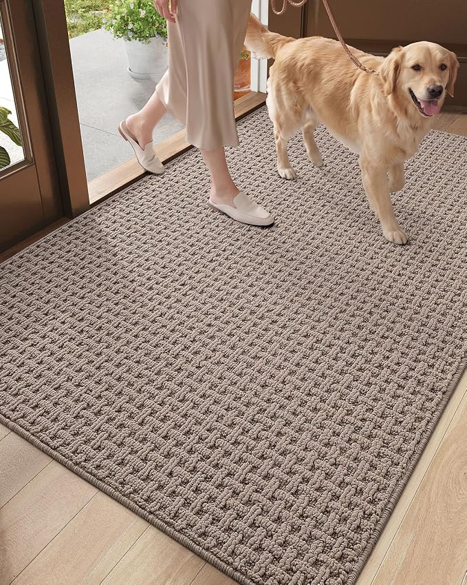 DEXI Washable Door Mat Indoor Entrance, 36x60 Dirt Trapper Front Entryway by DEXI
