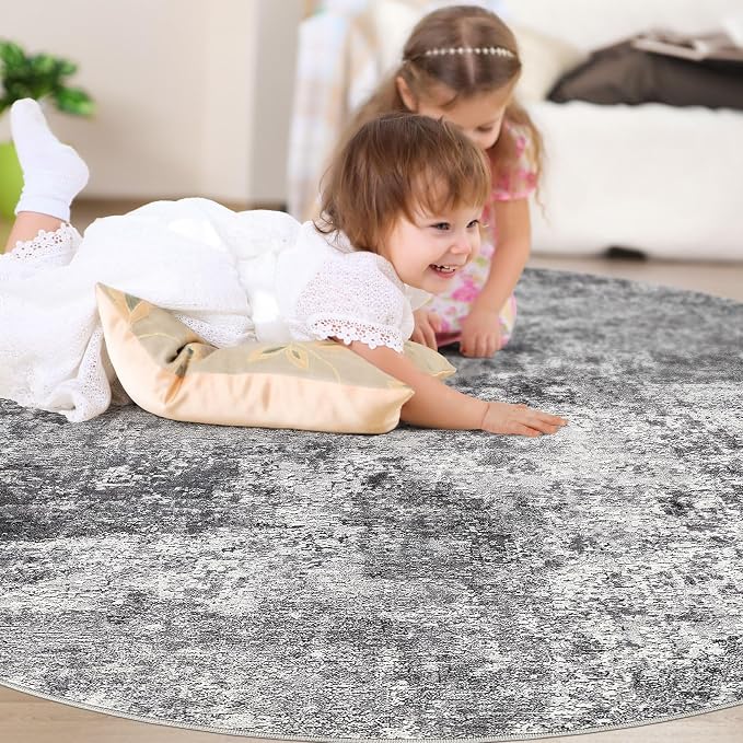 8ft Round Area Rug Living Room Rugs - Image 4