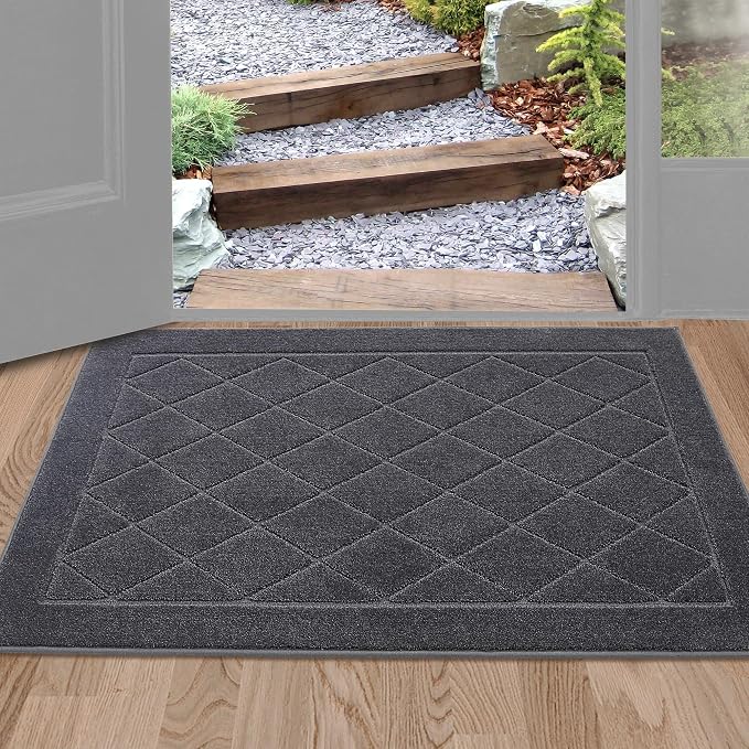 BEQHAUSE Dirt Trapper Door Mat 24" x 36", Doormat Non-Slip Entryway Rugs by BEQHAUSE