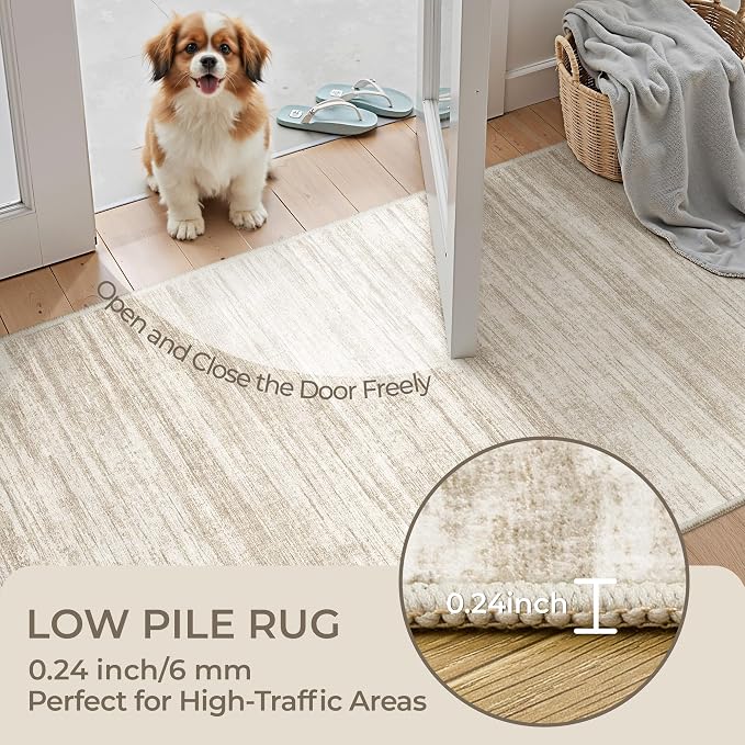 3x6 Runner Rug Non Slip, Thin Entryway Washable Rug - Image 6