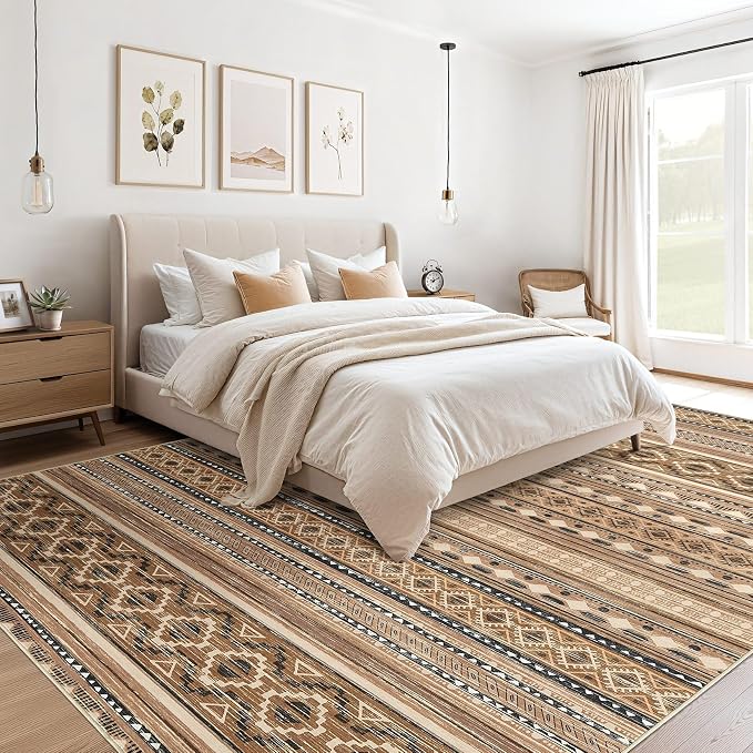 cotiled 6x9 Area Rugs Living Room Rug: Washable Boho Rugs - Image 3