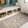 Washable 3x5 Moss Large Entryway Rugs by HazoHaus