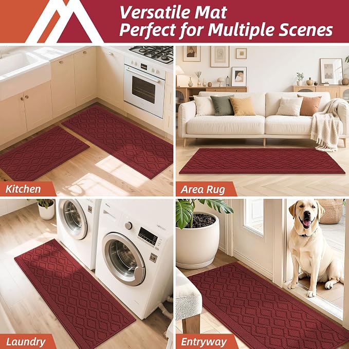 COSY HOMEER-Kitchen-Rugs-Non-Slip-Washable 24"x60" Absorbent Kitchen Runner - Image 7